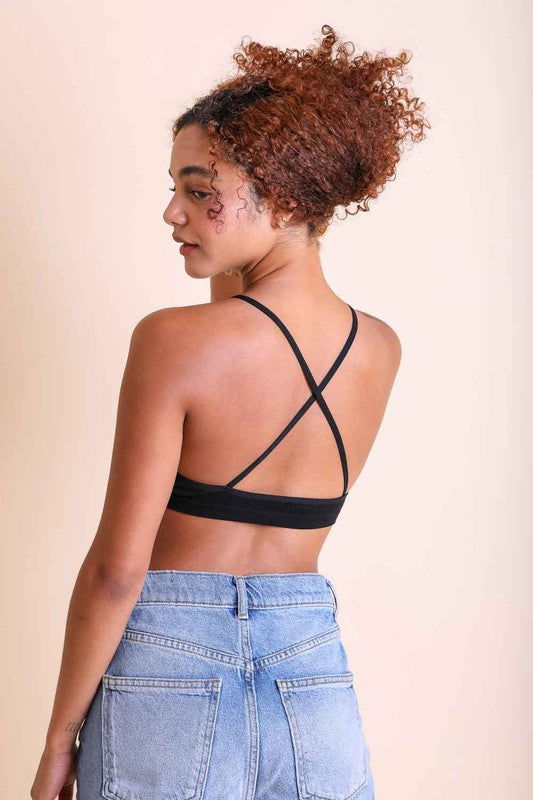 Crochet Lace High Neck Bralette - Hassle Free Cart