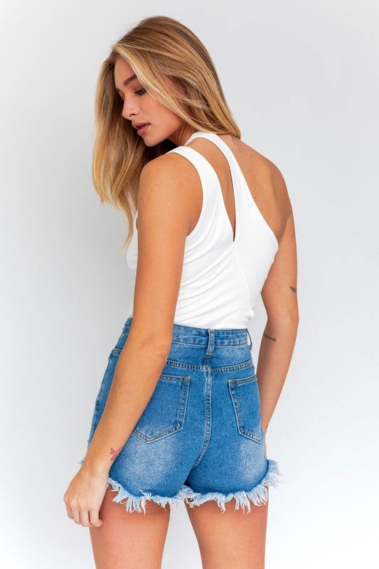 Cut-Out Tank Bodysuit - Hassle Free Cart