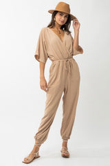 Dolman Sleeve Surplice Jumpsuit - Hassle Free Cart