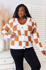 Double Take Button-Up V-Neck Dropped Shoulder Cardigan | Hassle Free Cart