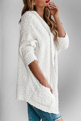 Double Take Pocketed Open Front Long Sleeve Cardigan - Hassle Free Cart