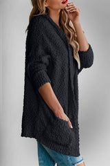 Double Take Pocketed Open Front Long Sleeve Cardigan - Hassle Free Cart