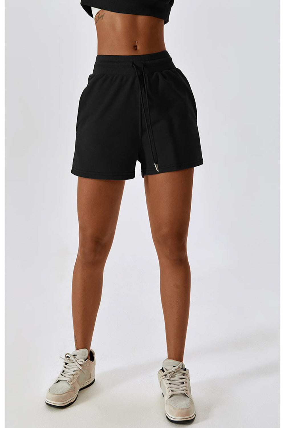 Drawstring Smocked Waist Sports Shorts | Hassle Free Cart