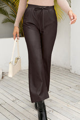 Drawstring Wide Leg Long Pants - Hassle Free Cart