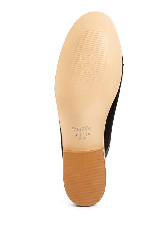 Edmanda Tassle Detail Leather Mules - Hassle Free Cart