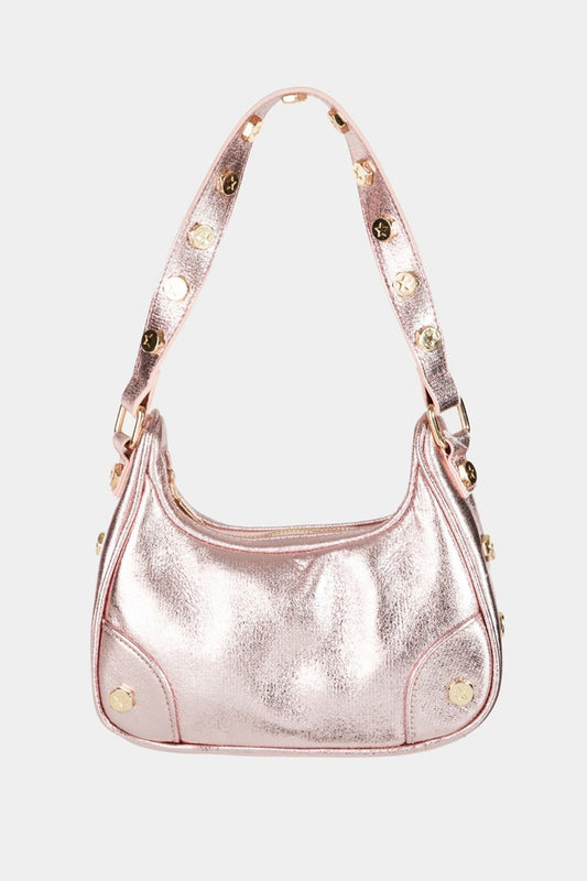 Fame Star Button Trim Hobo Handbag - Hassle Free Cart