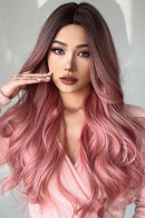 Fashion Wave Synthetic Long Wigs in Pink 26'' | Hassle Free Cart