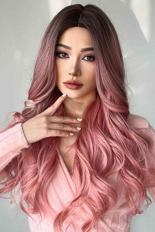 Fashion Wave Synthetic Long Wigs in Pink 26'' | Hassle Free Cart