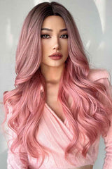 Fashion Wave Synthetic Long Wigs in Pink 26'' | Hassle Free Cart