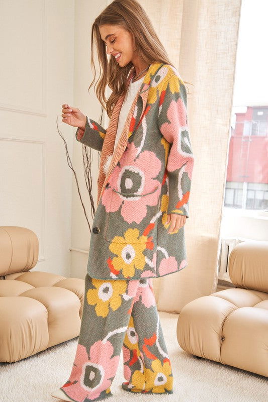 Flower Printed Casual Cozy Full Long Wide Pants - Hassle Free Cart