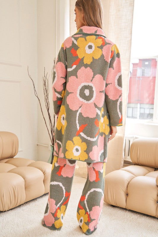 Flower Printed Casual Cozy Full Long Wide Pants - Hassle Free Cart