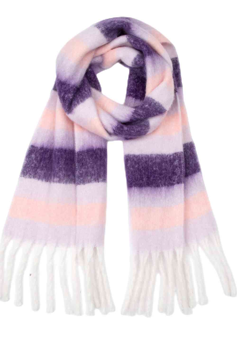 Fringe Detail Polyester Scarf | Hassle Free Cart