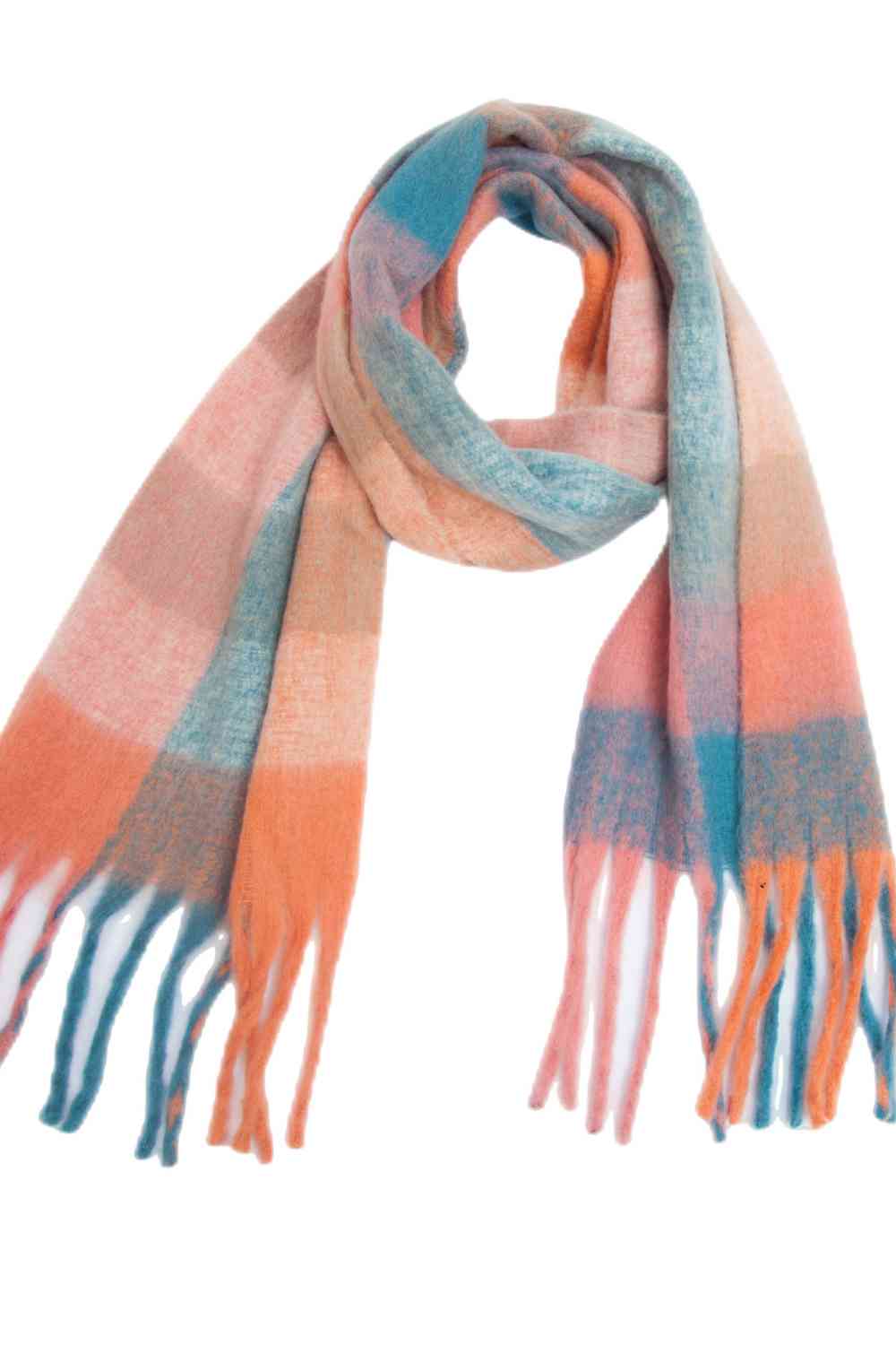 Fringe Detail Polyester Scarf | Hassle Free Cart