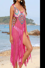 Fringe Spaghetti Strap Cover-Up - Hassle Free Cart