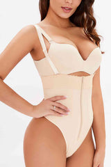 Full Size Adjustable Strap Zip-Up Shaping Bodysuit | Hassle Free Cart