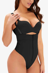 Full Size Adjustable Strap Zip-Up Shaping Bodysuit | Hassle Free Cart