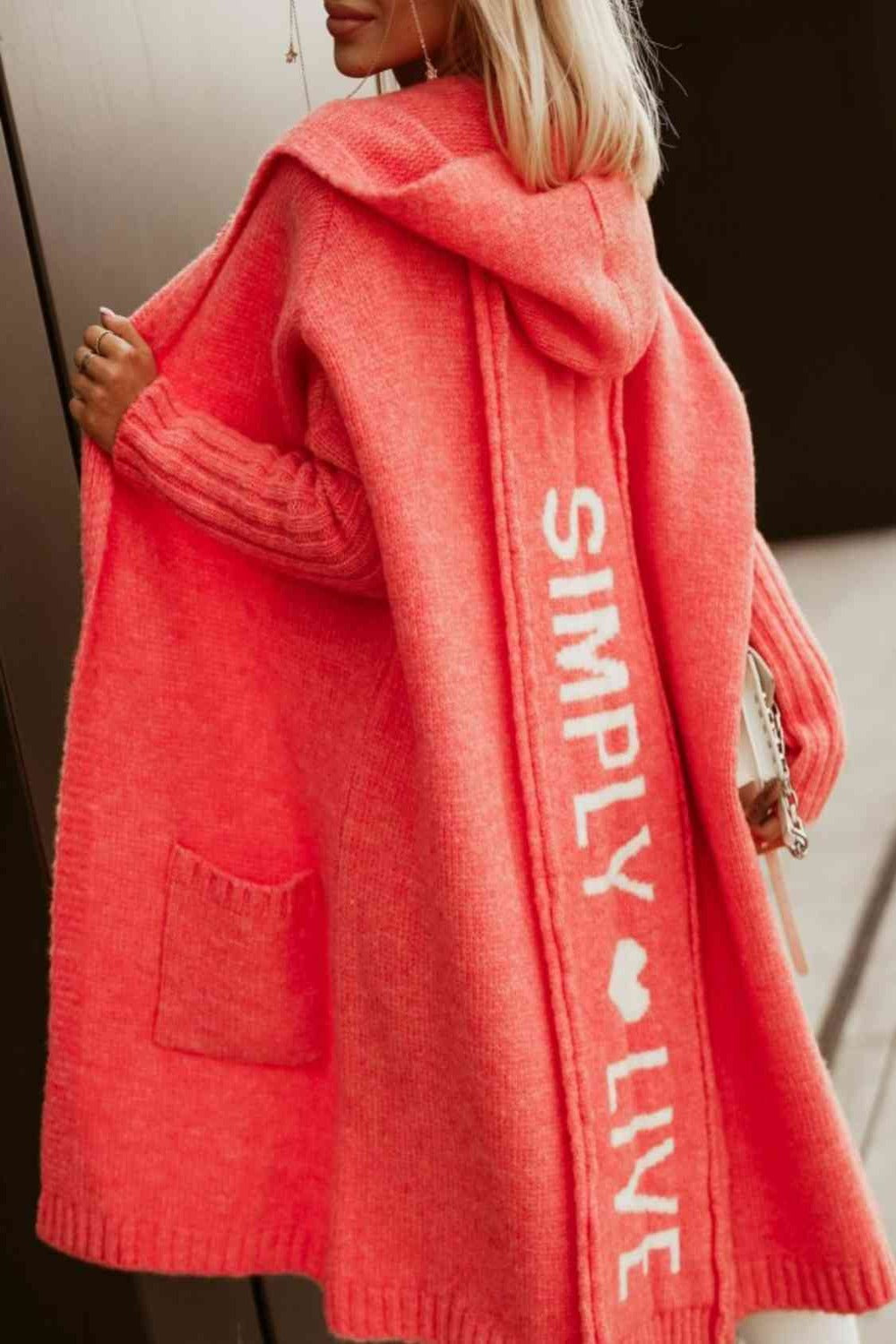 Full Size SIMPLY LIVE Hooded Cardigan | Hassle Free Cart