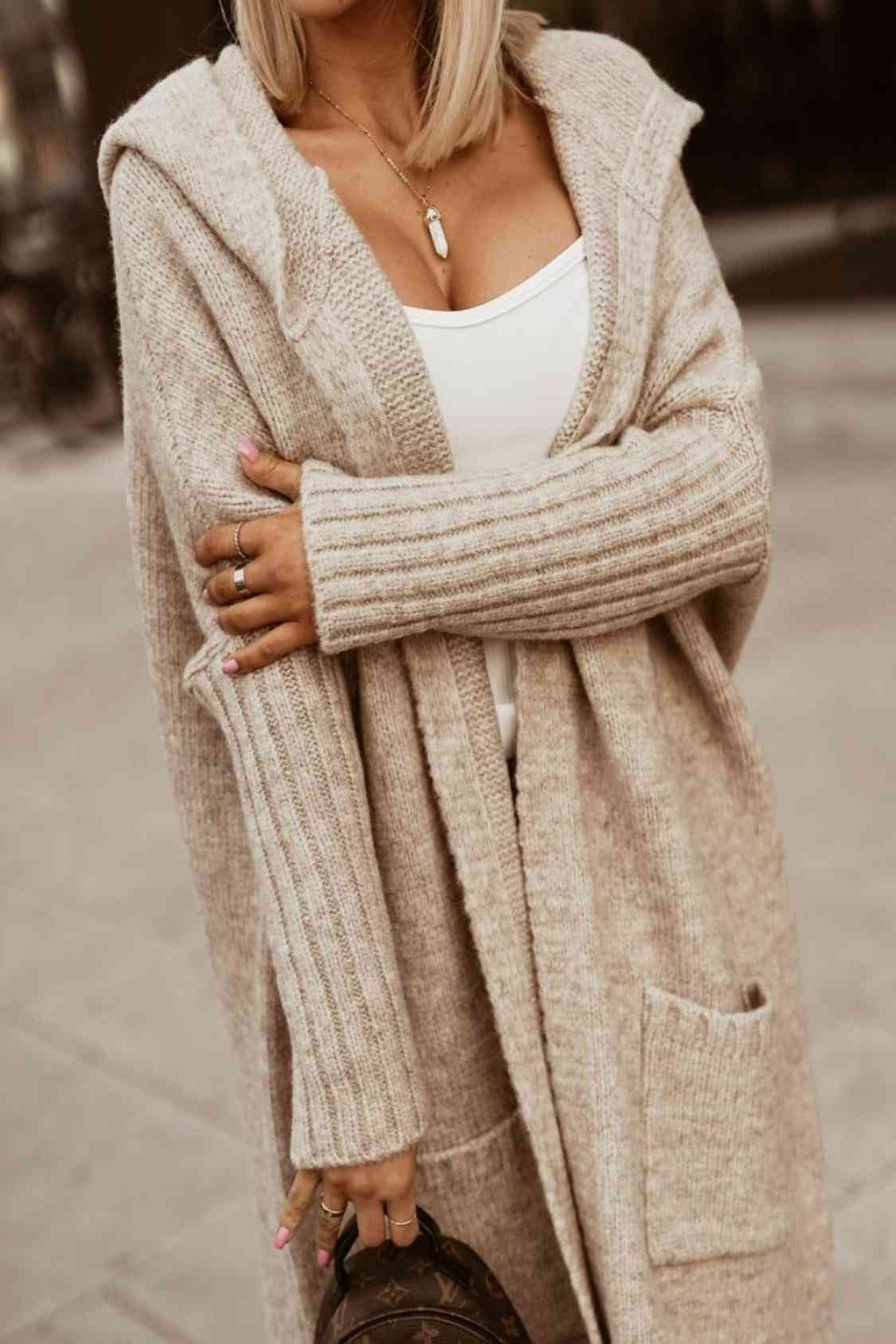 Full Size SIMPLY LIVE Hooded Cardigan | Hassle Free Cart