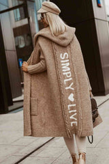 Full Size SIMPLY LIVE Hooded Cardigan | Hassle Free Cart