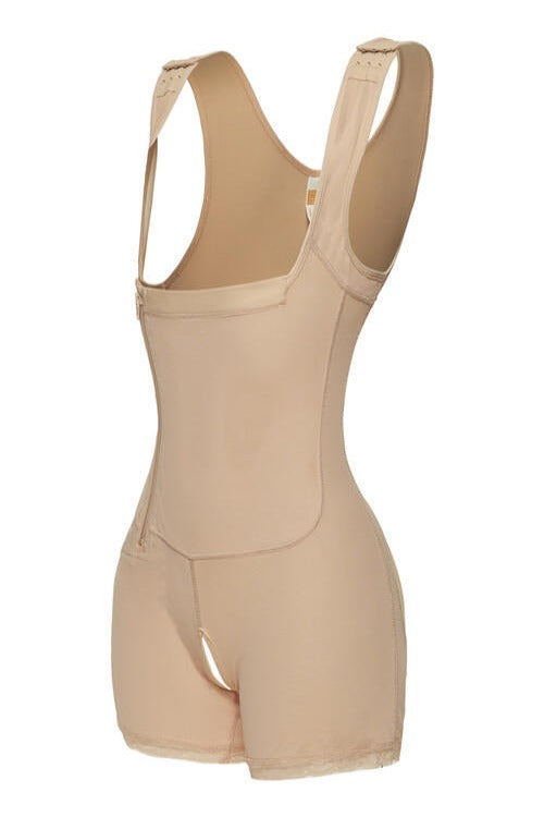 Full Size Side Zip Up Wide Strap Shapewear | Hassle Free Cart