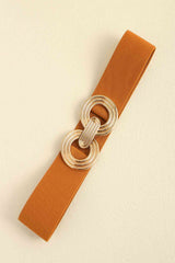 Geometric Buckle Elastic Wide Belt | Hassle Free Cart