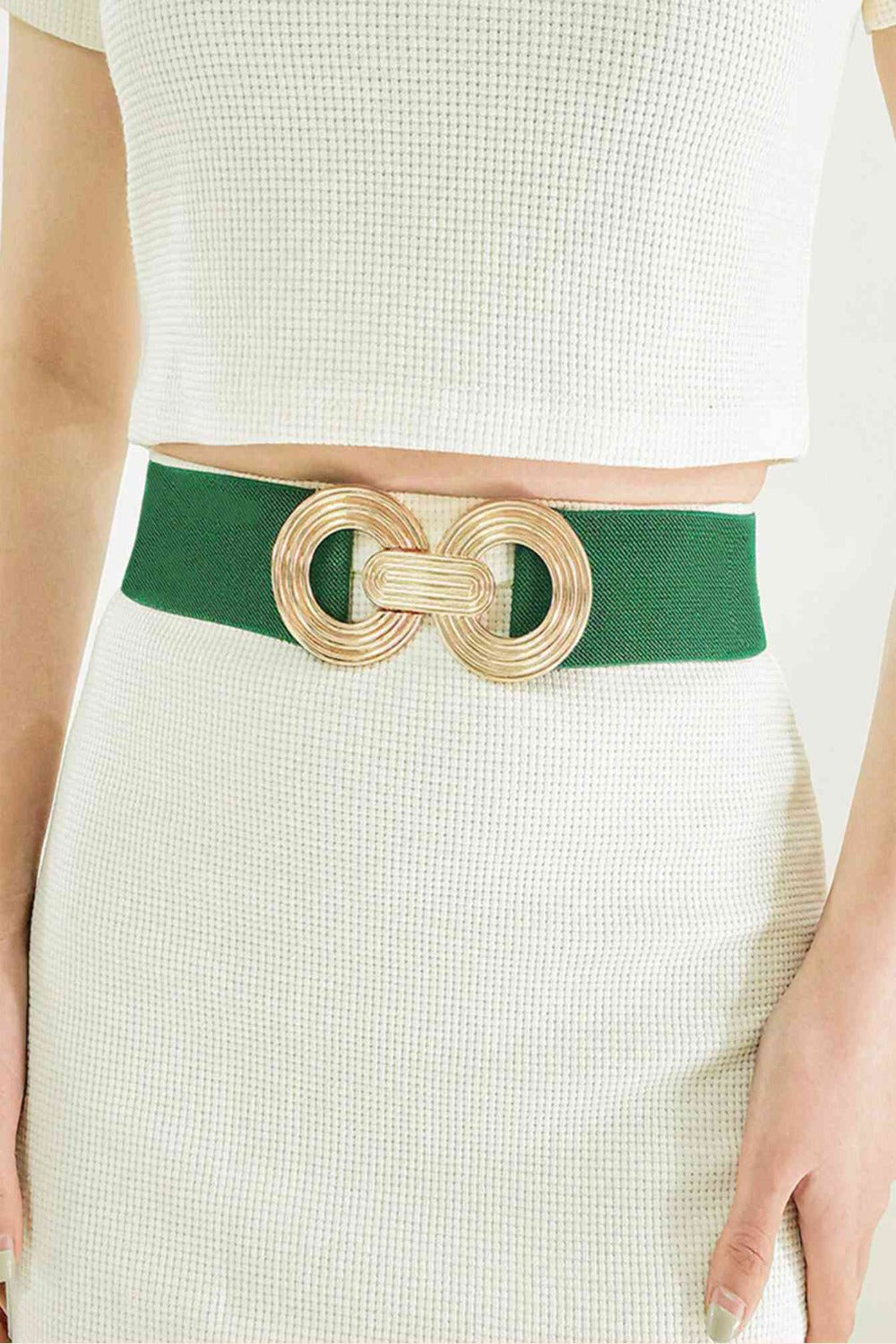 Geometric Buckle Elastic Wide Belt | Hassle Free Cart