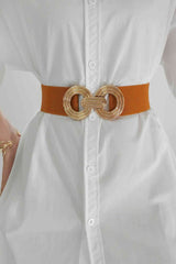 Geometric Buckle Elastic Wide Belt | Hassle Free Cart