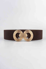 Geometric Buckle Elastic Wide Belt | Hassle Free Cart