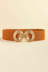 Geometric Buckle Elastic Wide Belt | Hassle Free Cart