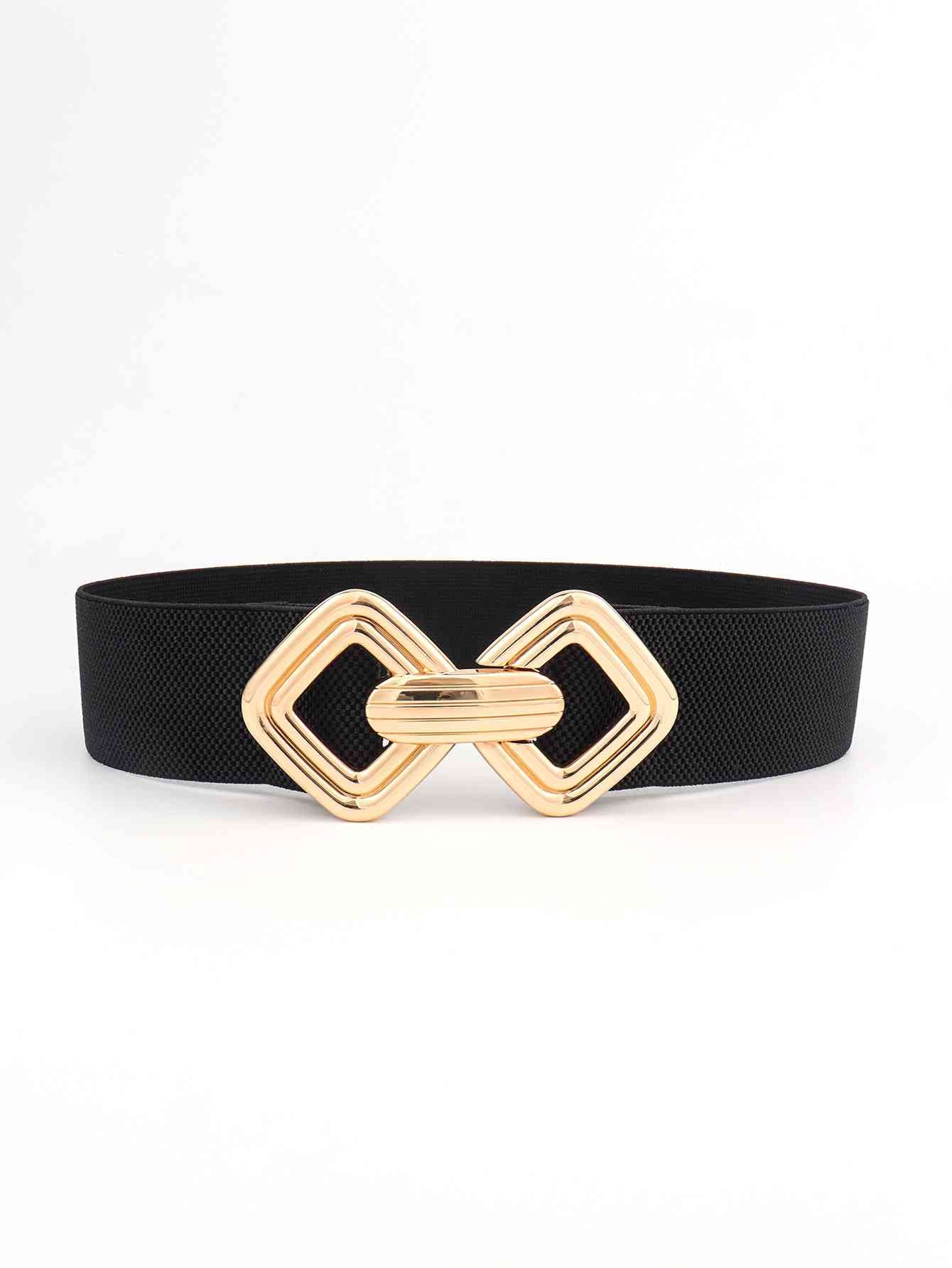 Geometric Buckle Elastic Wide Belt - Hassle Free Cart