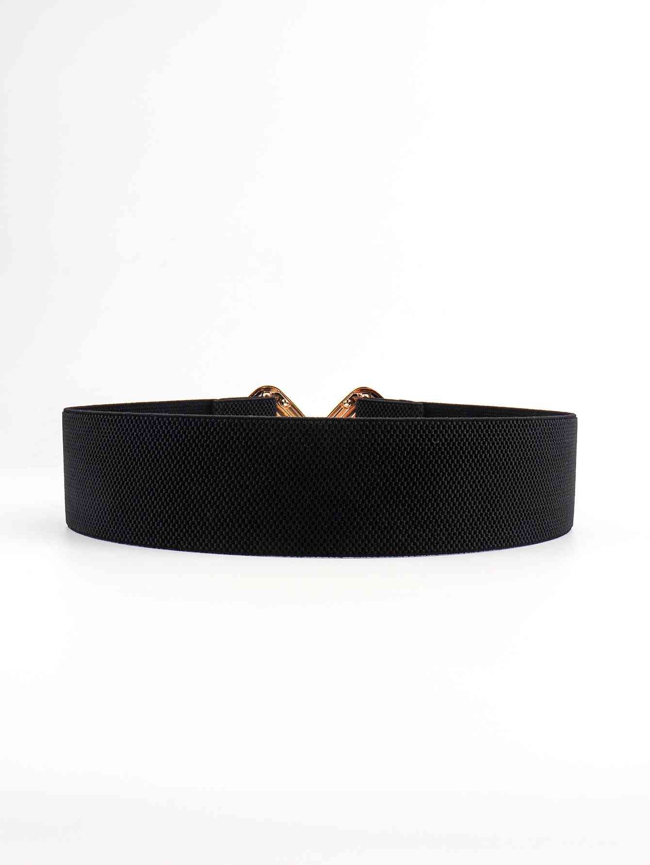 Geometric Buckle Elastic Wide Belt - Hassle Free Cart