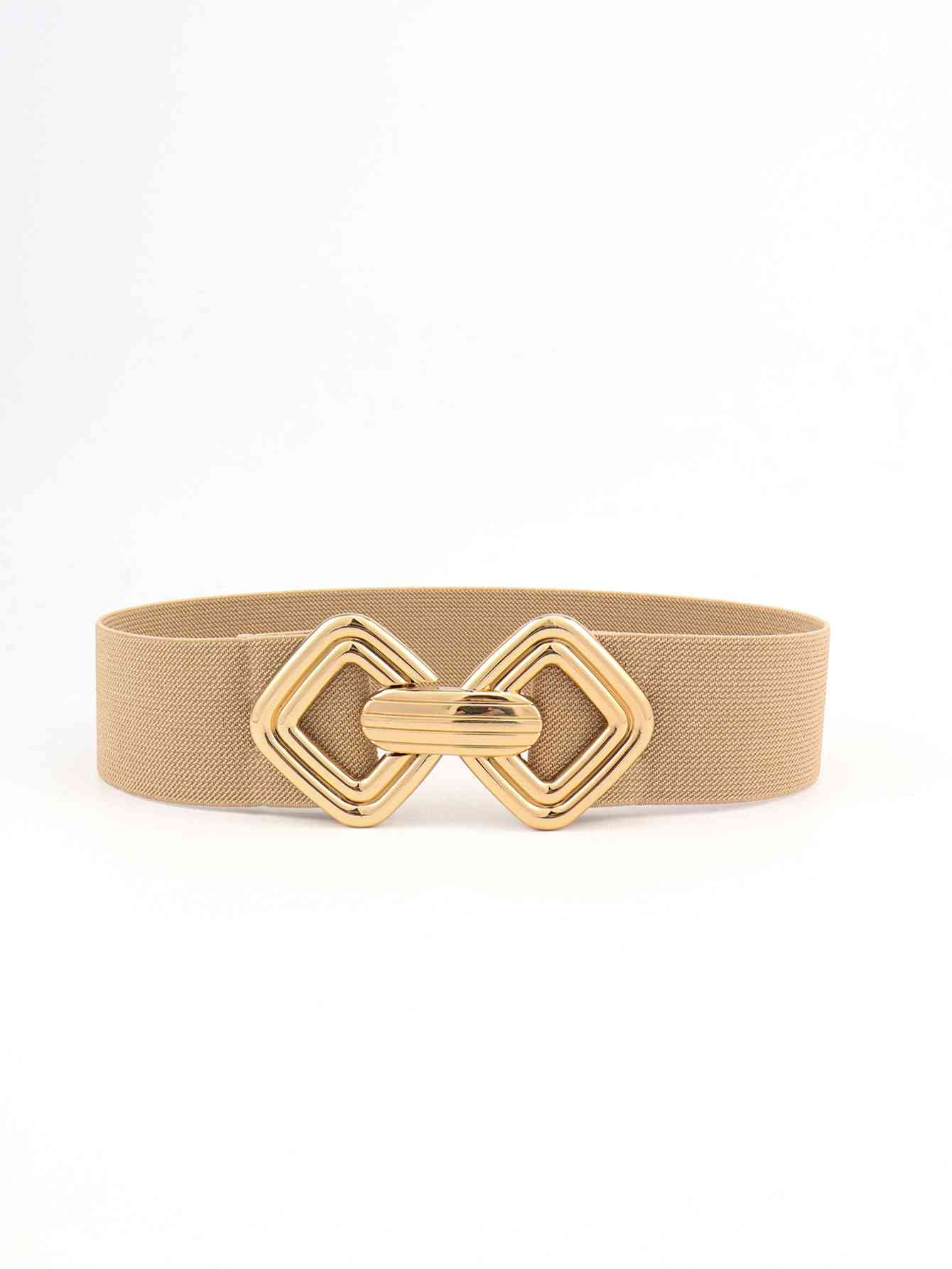 Geometric Buckle Elastic Wide Belt - Hassle Free Cart