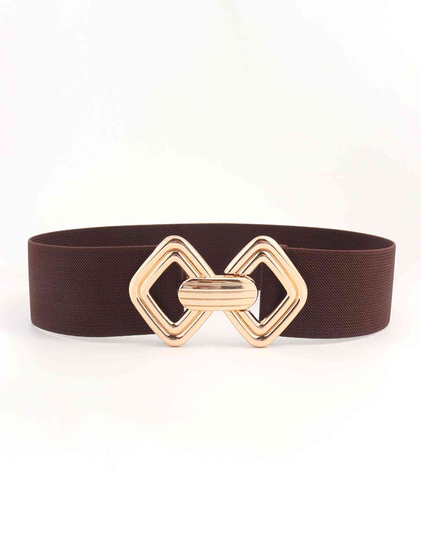 Geometric Buckle Elastic Wide Belt - Hassle Free Cart