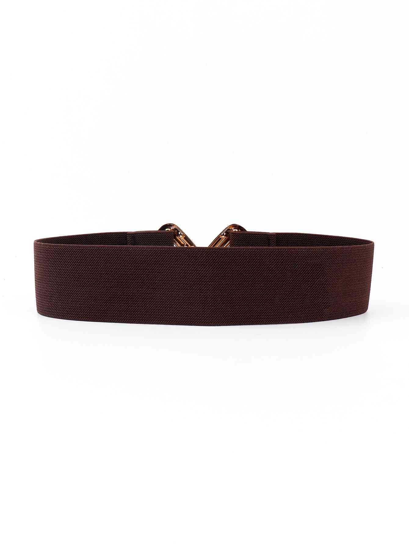 Geometric Buckle Elastic Wide Belt - Hassle Free Cart