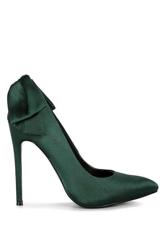 HORNET Green Satin Stiletto Pump Sandals - Hassle Free Cart