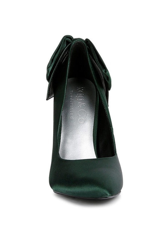 HORNET Green Satin Stiletto Pump Sandals - Hassle Free Cart