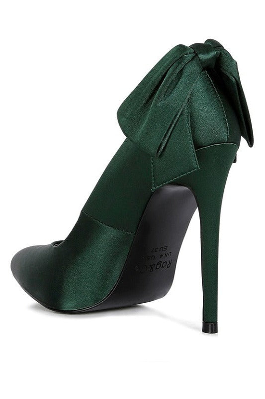 HORNET Green Satin Stiletto Pump Sandals - Hassle Free Cart