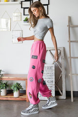 Hight waist Multi Patches Jogger Pants - Hassle Free Cart