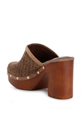 Jeydena Raffia Platform Clogs - Hassle Free Cart