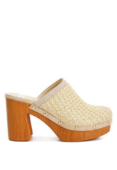 Jeydena Raffia Platform Clogs - Hassle Free Cart