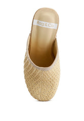 Jeydena Raffia Platform Clogs - Hassle Free Cart