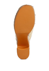 Jeydena Raffia Platform Clogs - Hassle Free Cart