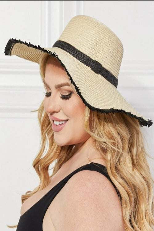 Justin Taylor Bring Me Back Sun Straw Hat in Ivory | Hassle Free Cart