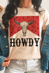 LONGHORN HOWDY Graphic Tee - Hassle Free Cart