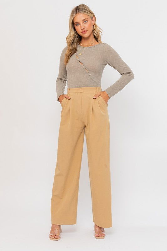 Long Sleeve Button Detail Bodysuit - Hassle Free Cart