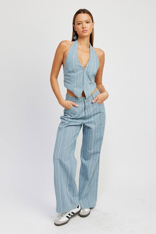 MID RISE Wide Leg Pants - Hassle Free Cart