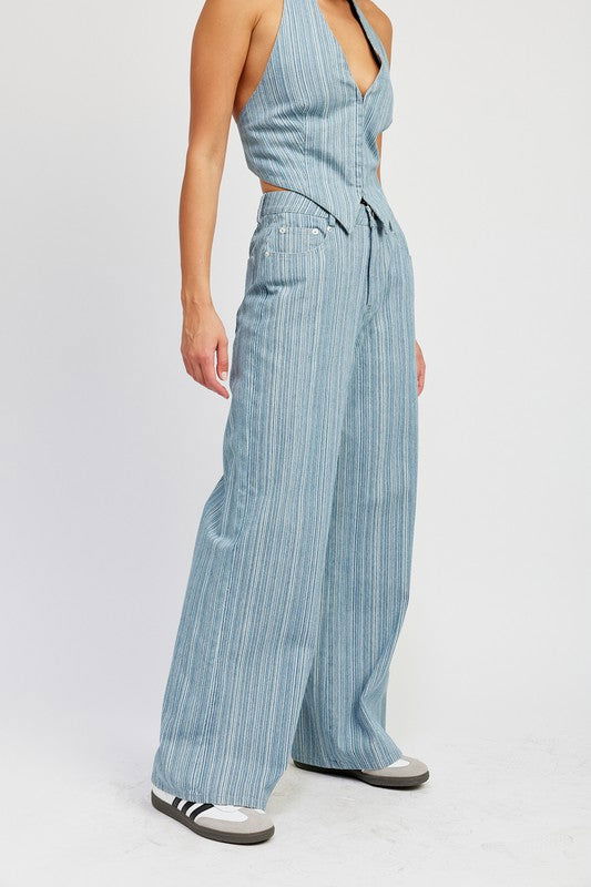 MID RISE Wide Leg Pants - Hassle Free Cart