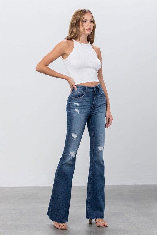 Mid Rise Flare Jeans - Hassle Free Cart