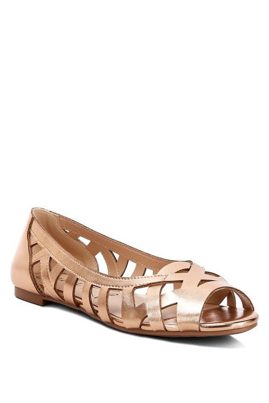 Moira Woven Peep Toe Flats - Hassle Free Cart