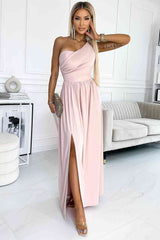 One-Shoulder Slit Maxi Dress | Hassle Free Cart